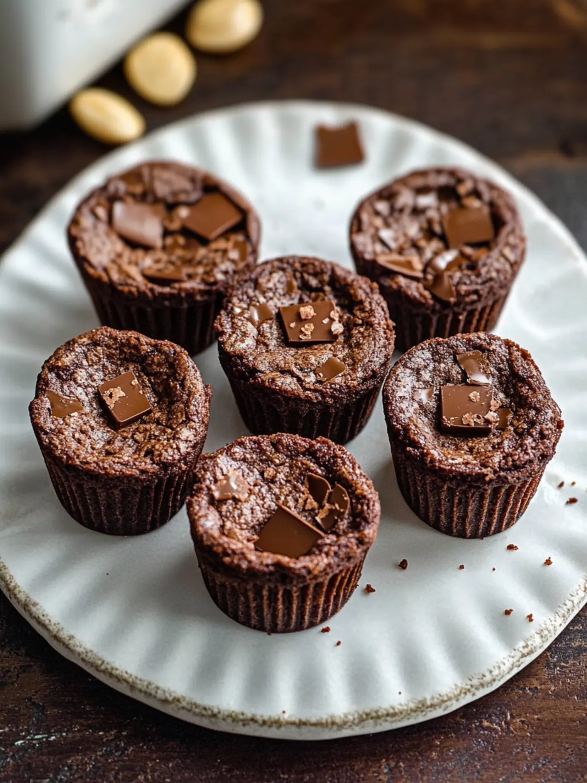 Hüttenkäse Brownie Bissen im Mixer