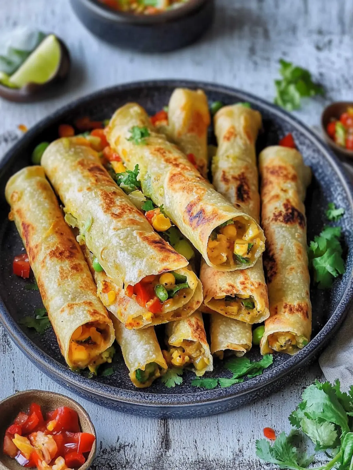 Taquitos Rezept mit Gemüsefüllung