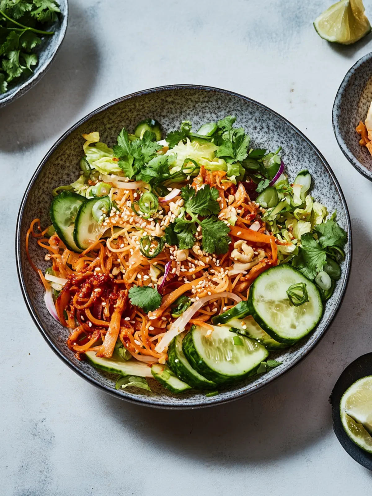 Koreanischer knuspriger Reissalat
