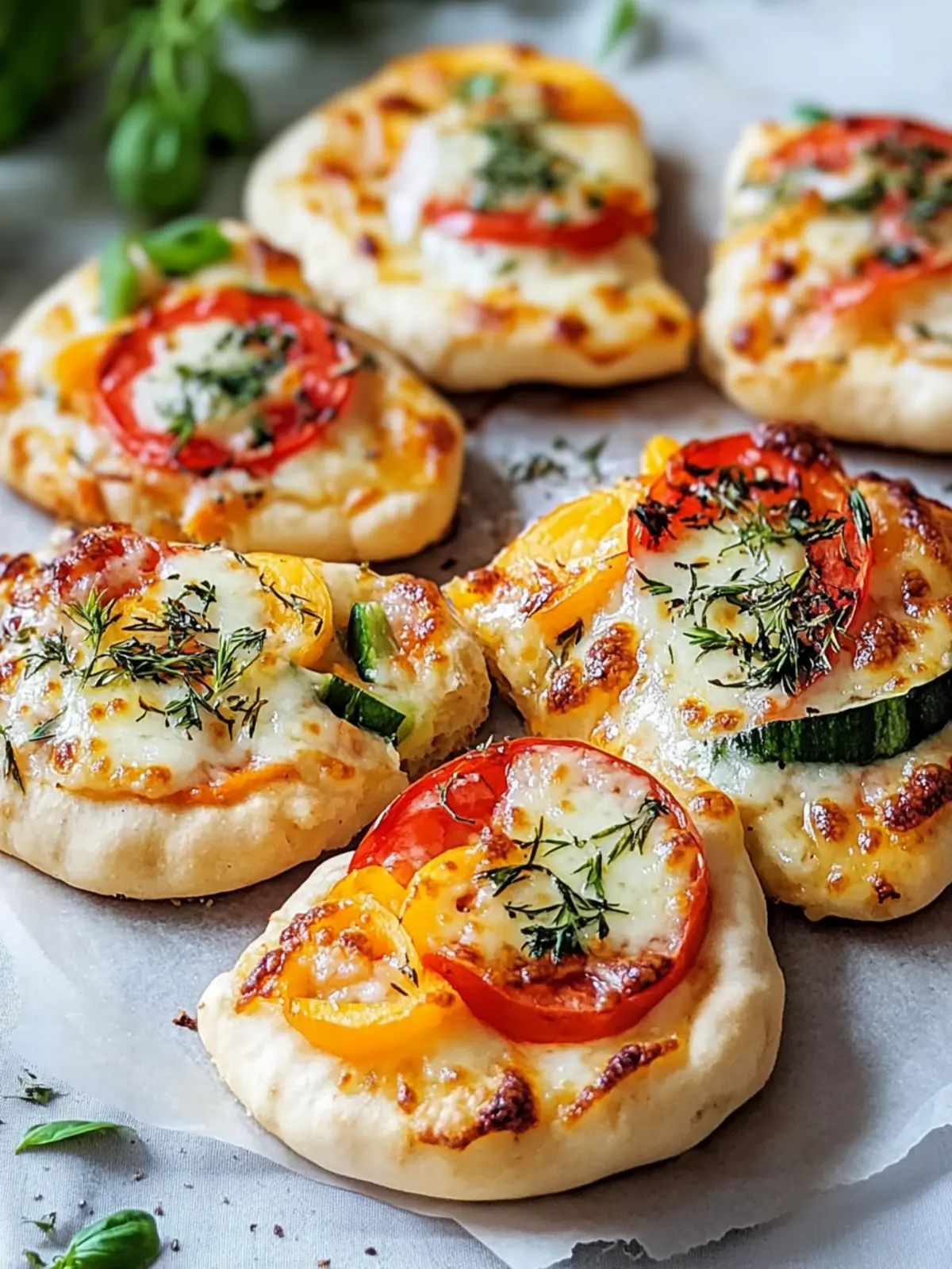 Vegetarische Pizzabrötchen in nur 20 Minuten