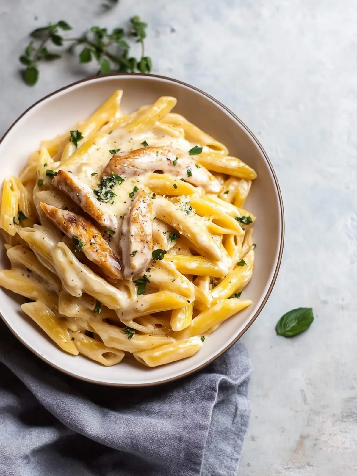 In nur 25 Minuten sind alle satt: Pasta Hähnchen Alfredo
