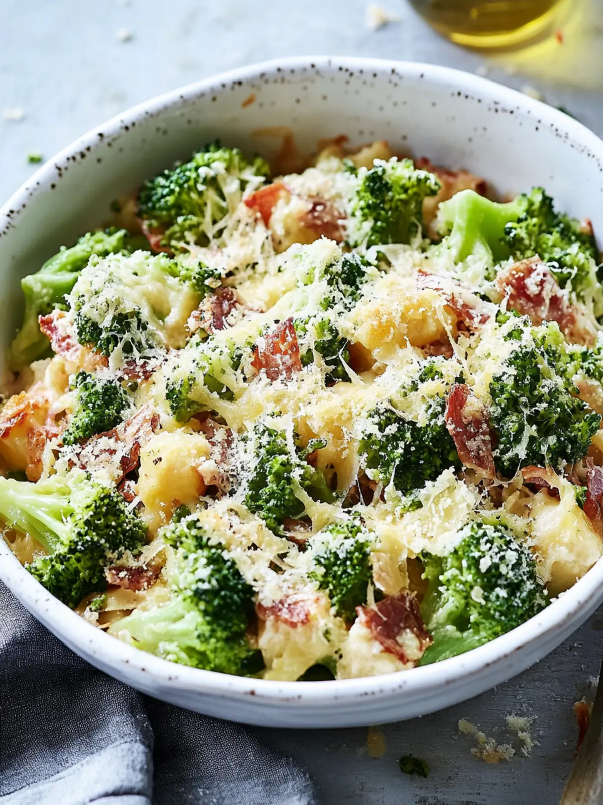 Brokkoli-Schinken-Auflauf: Rezept mit Sahnesoße und Parmesan