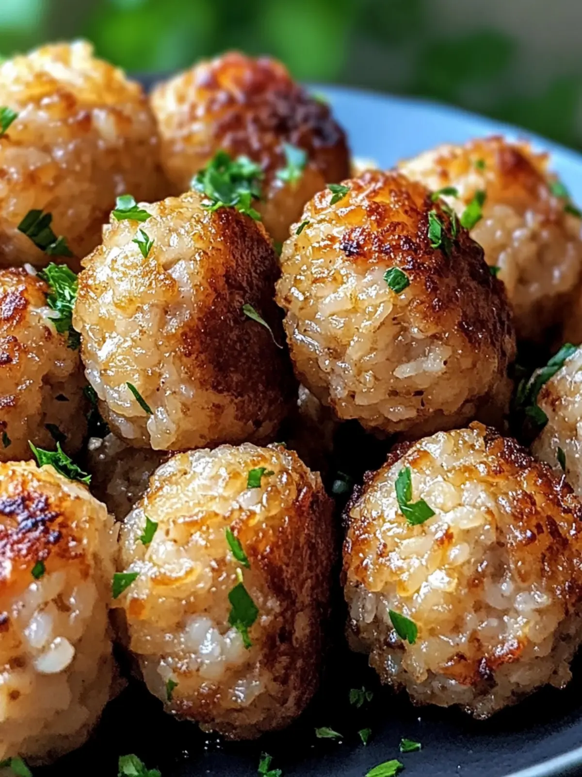 Delicious rice meatballs from the air fryer - healthy and crispy