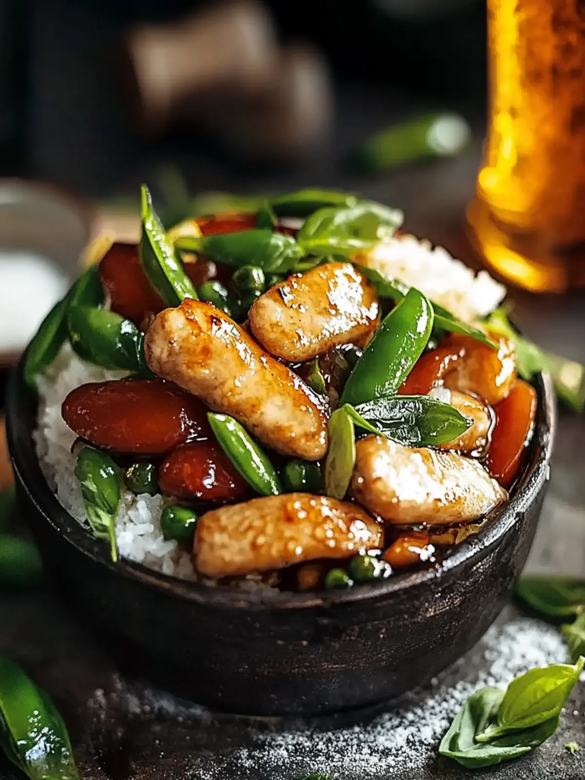 Feuerwerks Hähnchen Pfannengericht