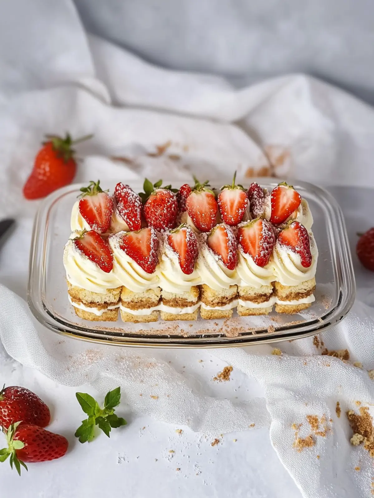 Erdbeer Vanille Tiramisu Dessert