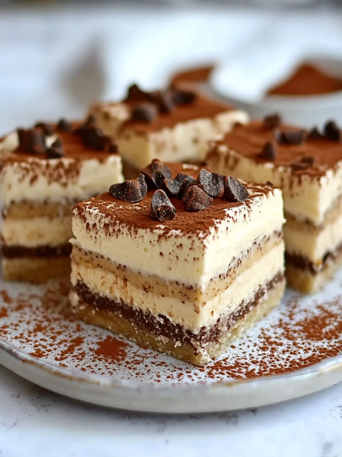 No Bake Tiramisu Proteinriegel – Keto, Low Carb