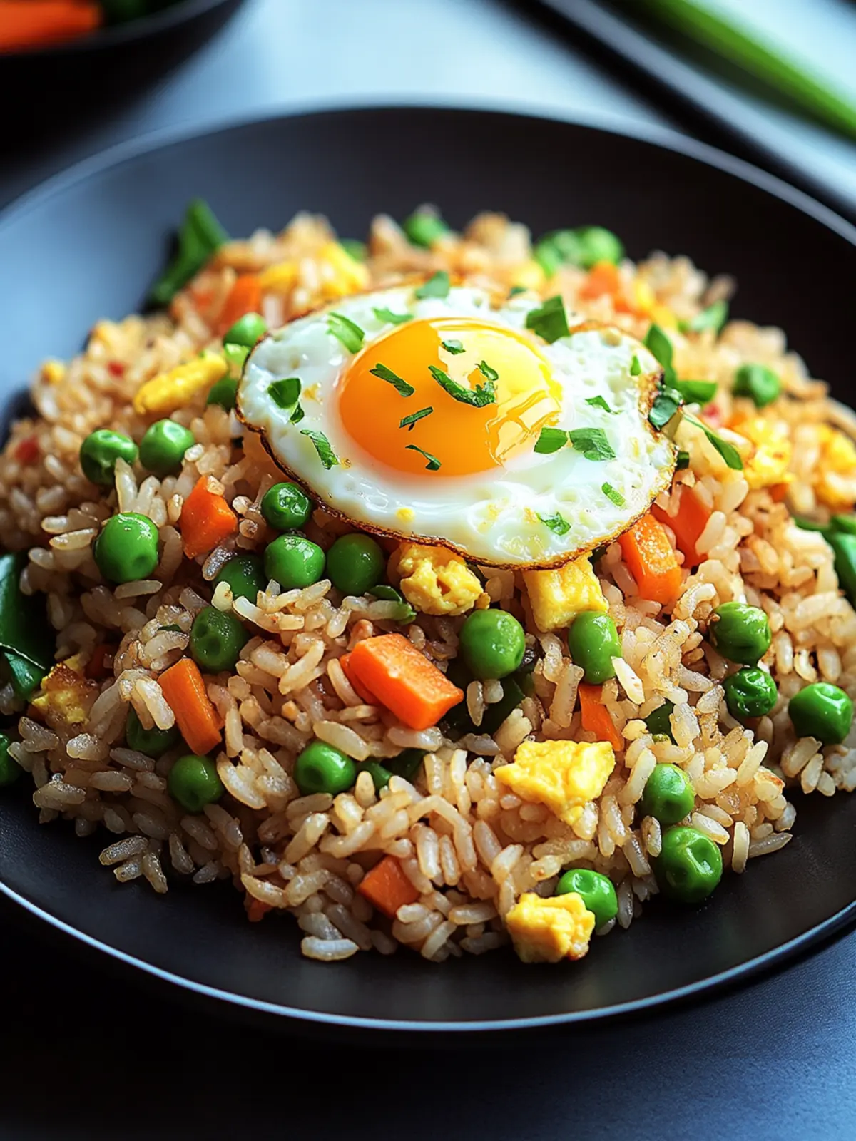 Fried rice with vegetables and egg