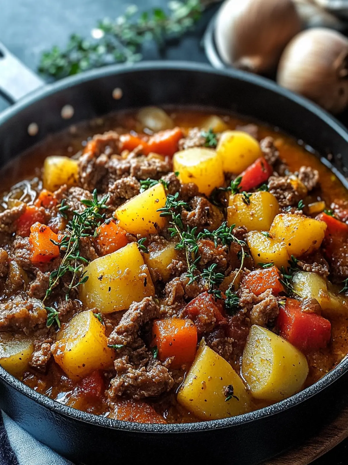 Bauerntopf mit Hackfleisch, Kartoffeln & Paprika