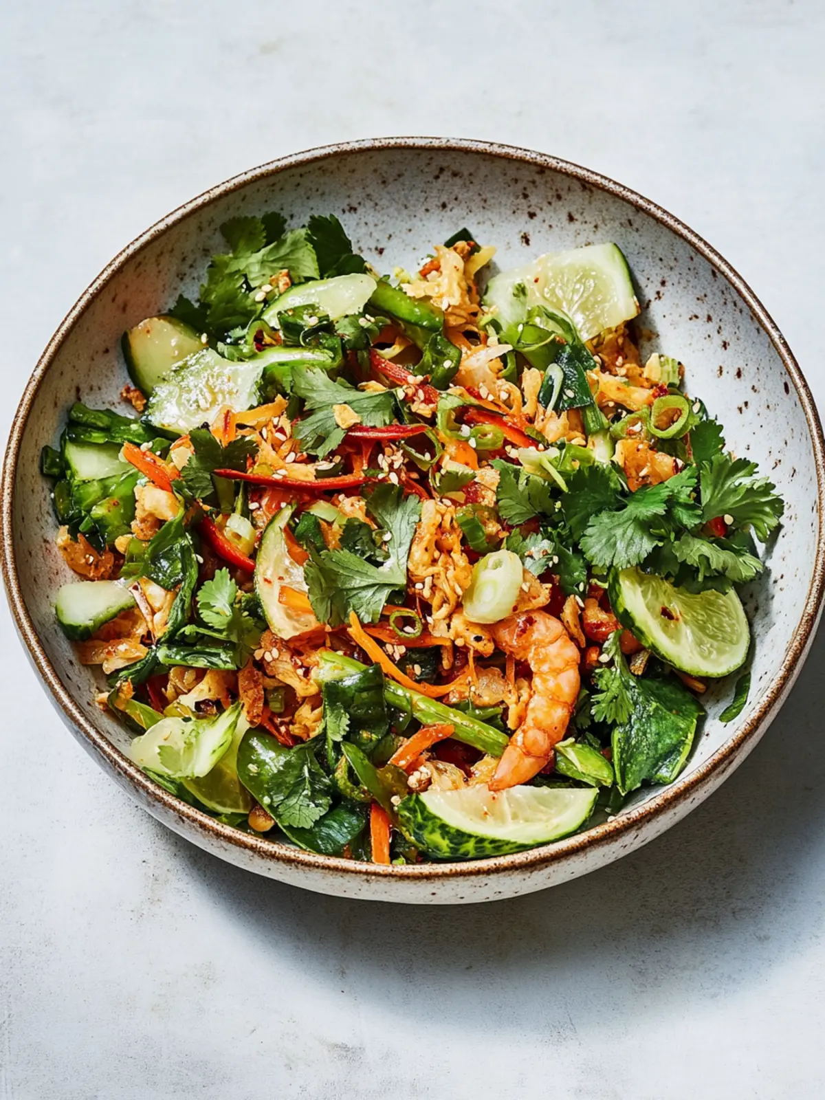 Koreanischer knuspriger Reissalat