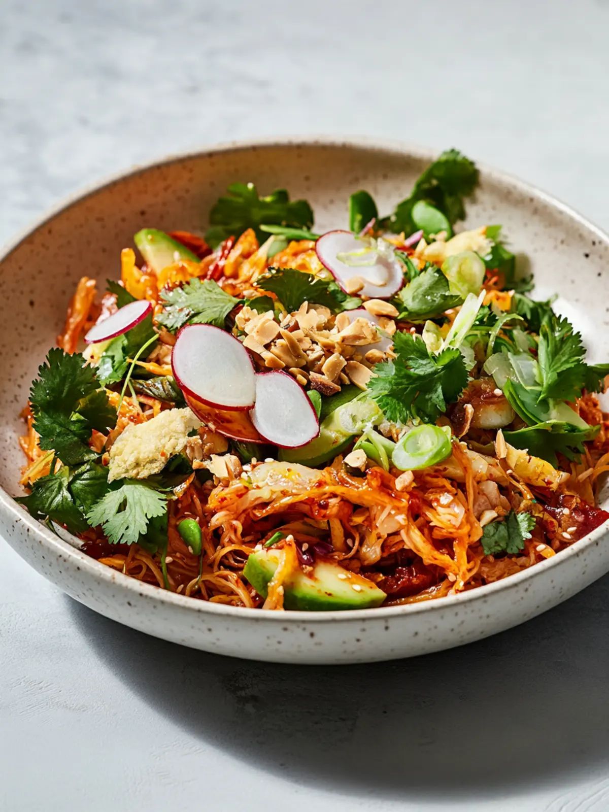 Koreanischer knuspriger Reissalat