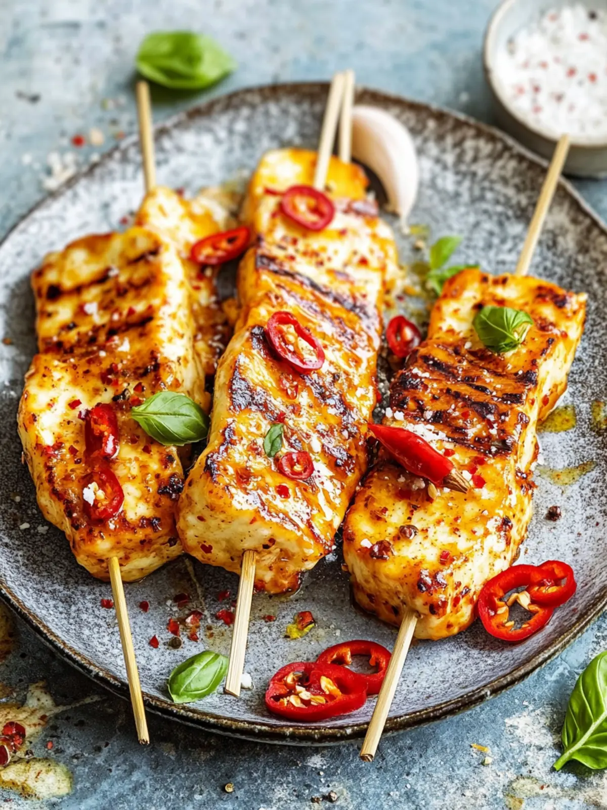 Sommergenuss pur: Süß Chili Halloumi Spieße