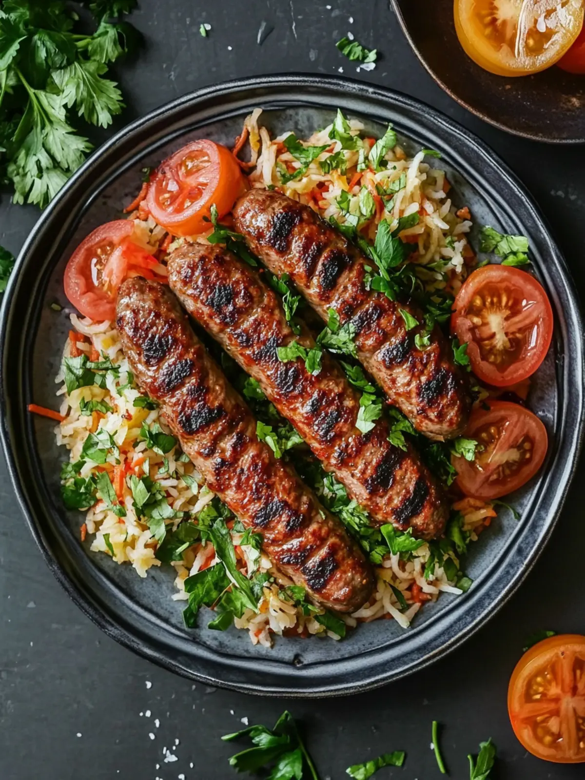 Djuvec Reis mit Cevapcici