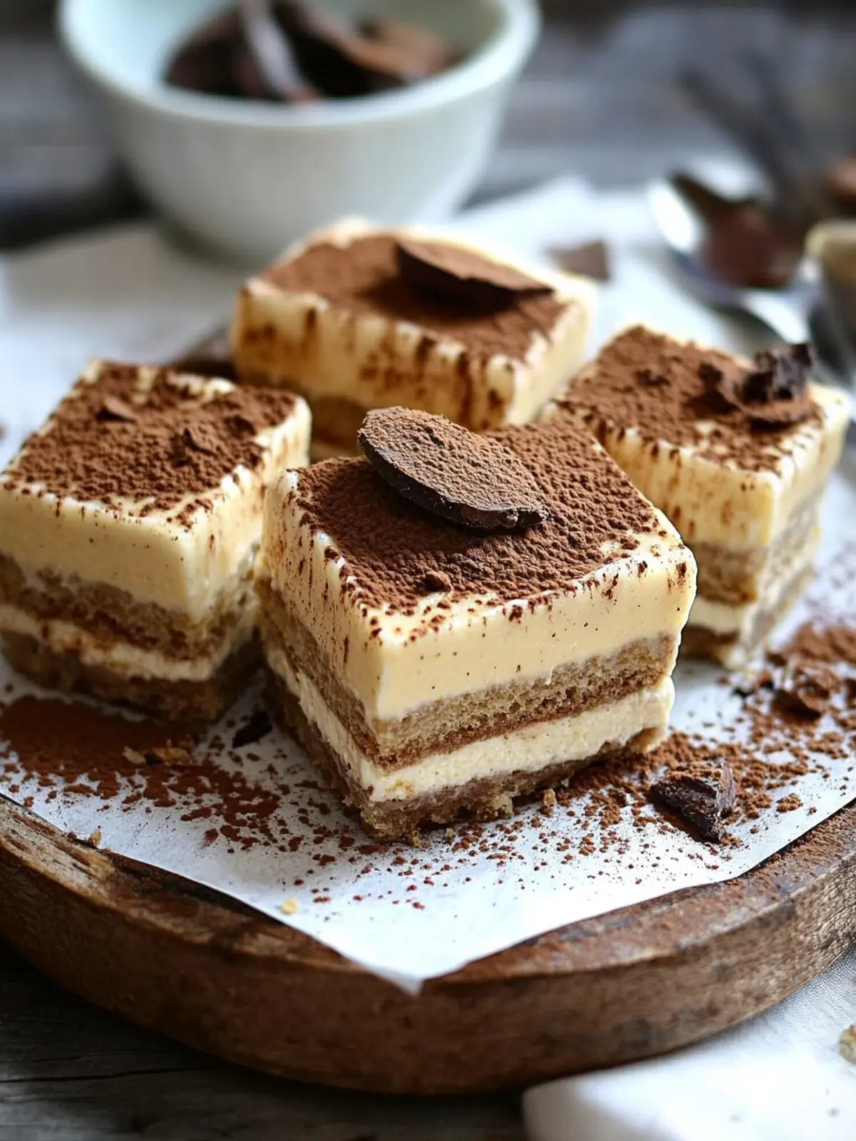 No Bake Tiramisu Proteinriegel – Keto, Low Carb