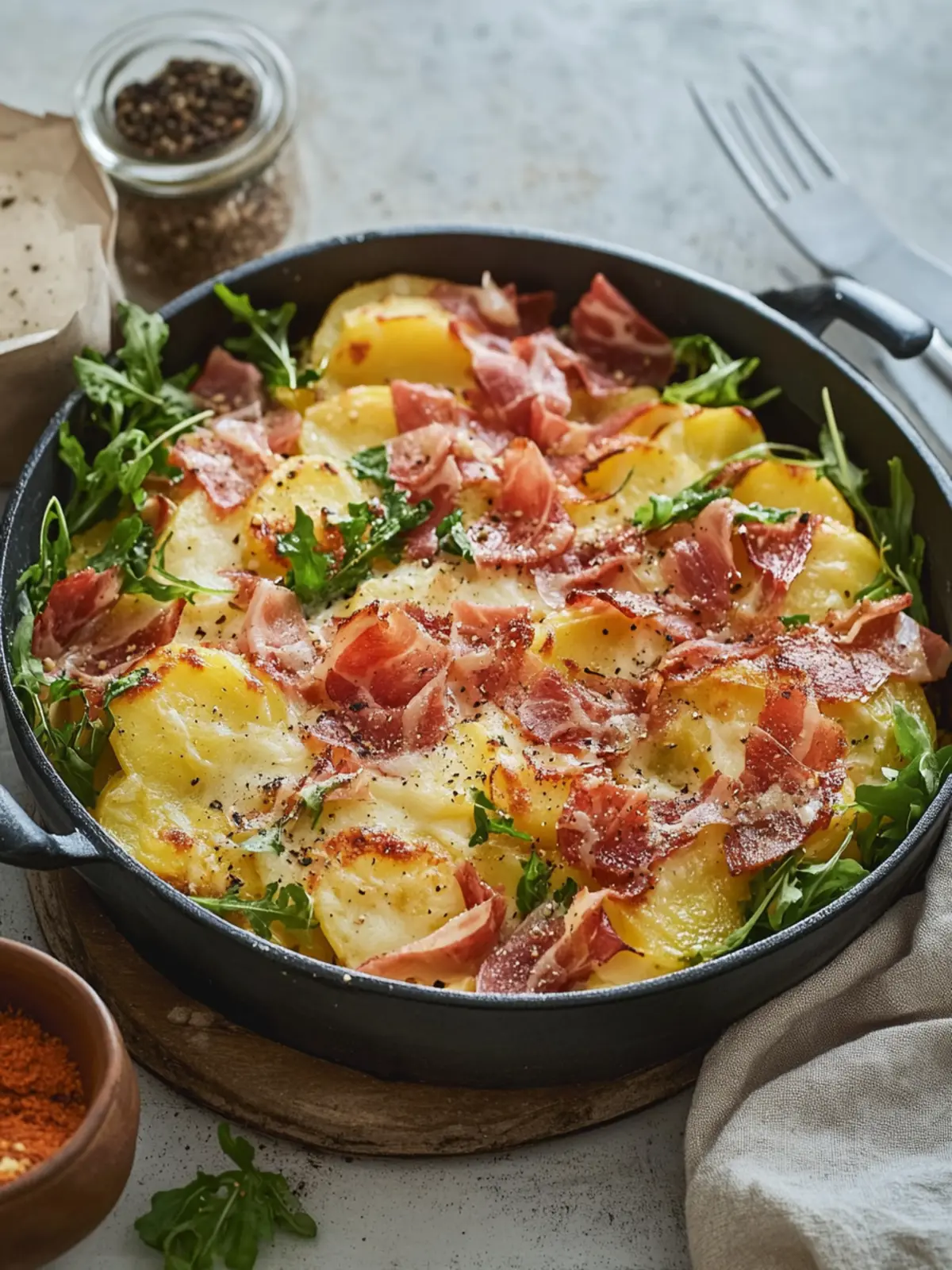 Bauernauflauf mit Kartoffeln und Speck: Deftiger Ofengenuss