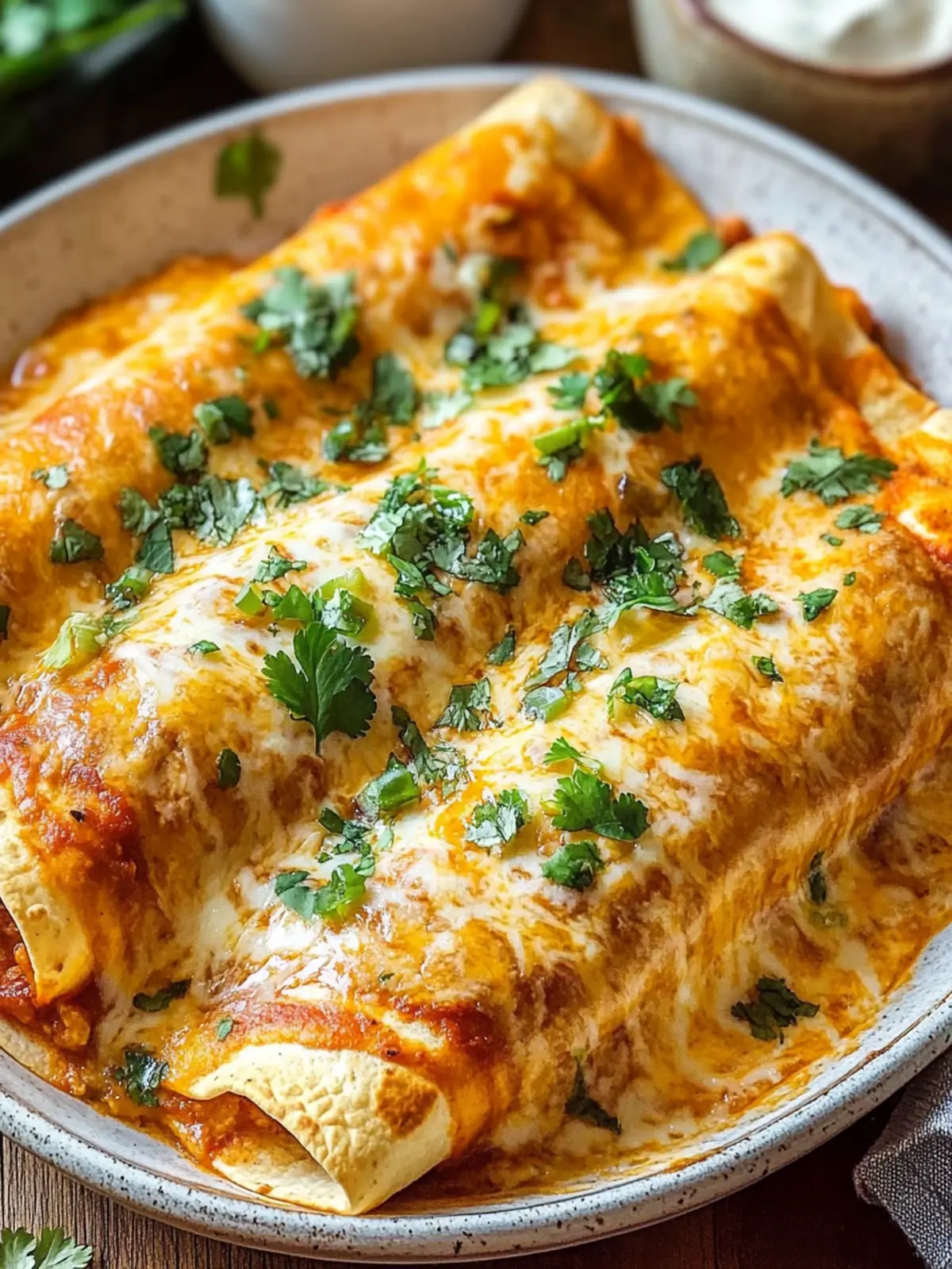Leichte cremige Chili Enchiladas