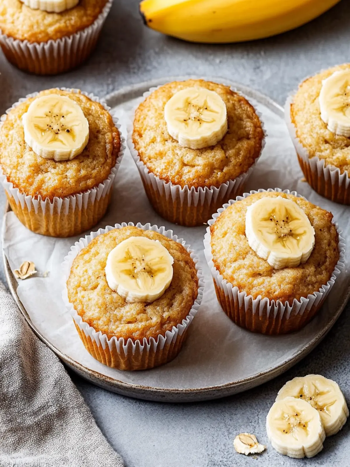 Bananen-Haferflocken-Muffins ohne Zucker