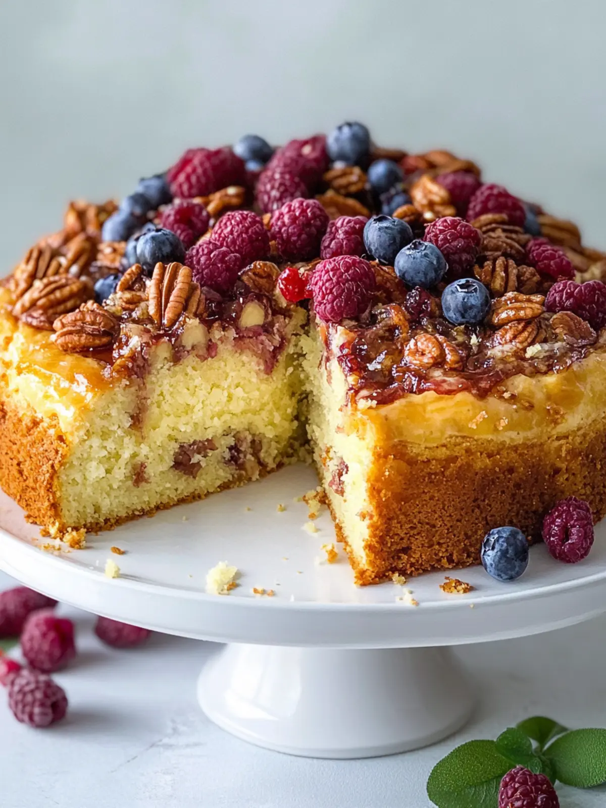 Pekannuss-Umgedrehter Kuchen