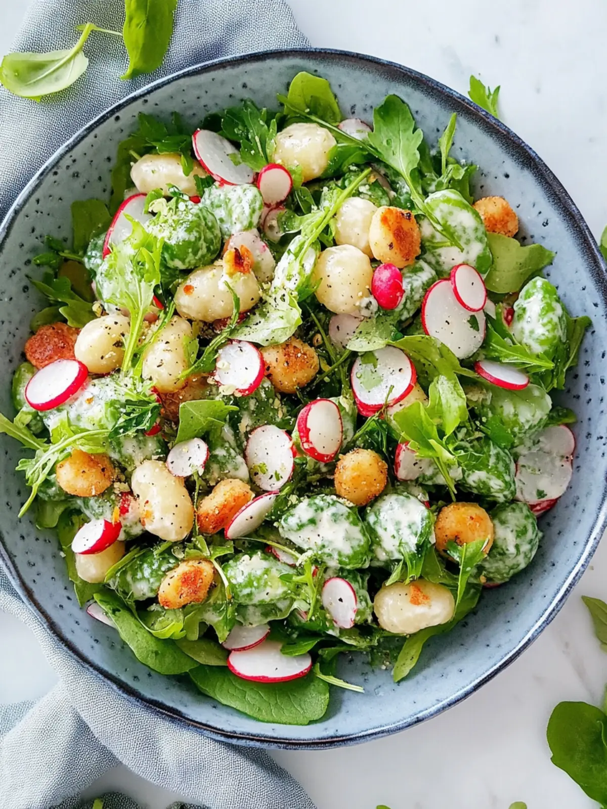 Knuspriger Gnocchi-Salat mit Frühlingsgemüse Rezept