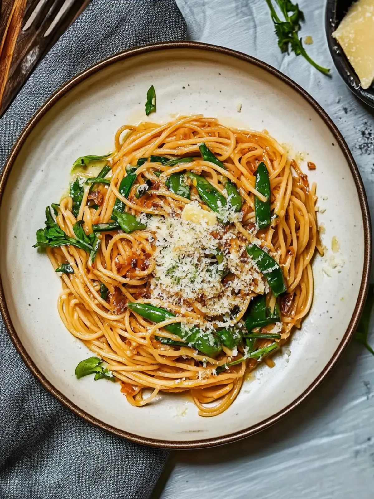 Pasta mit Miso und Parmesan