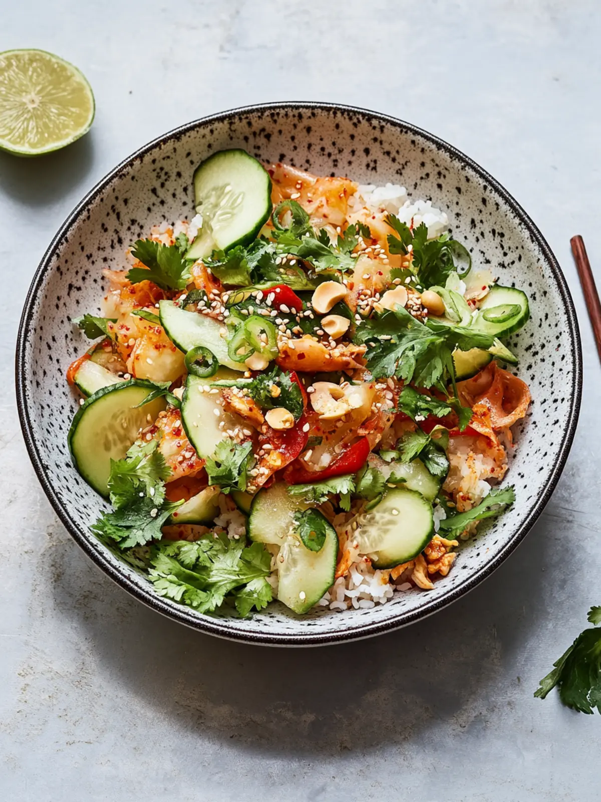 Koreanischer knuspriger Reissalat