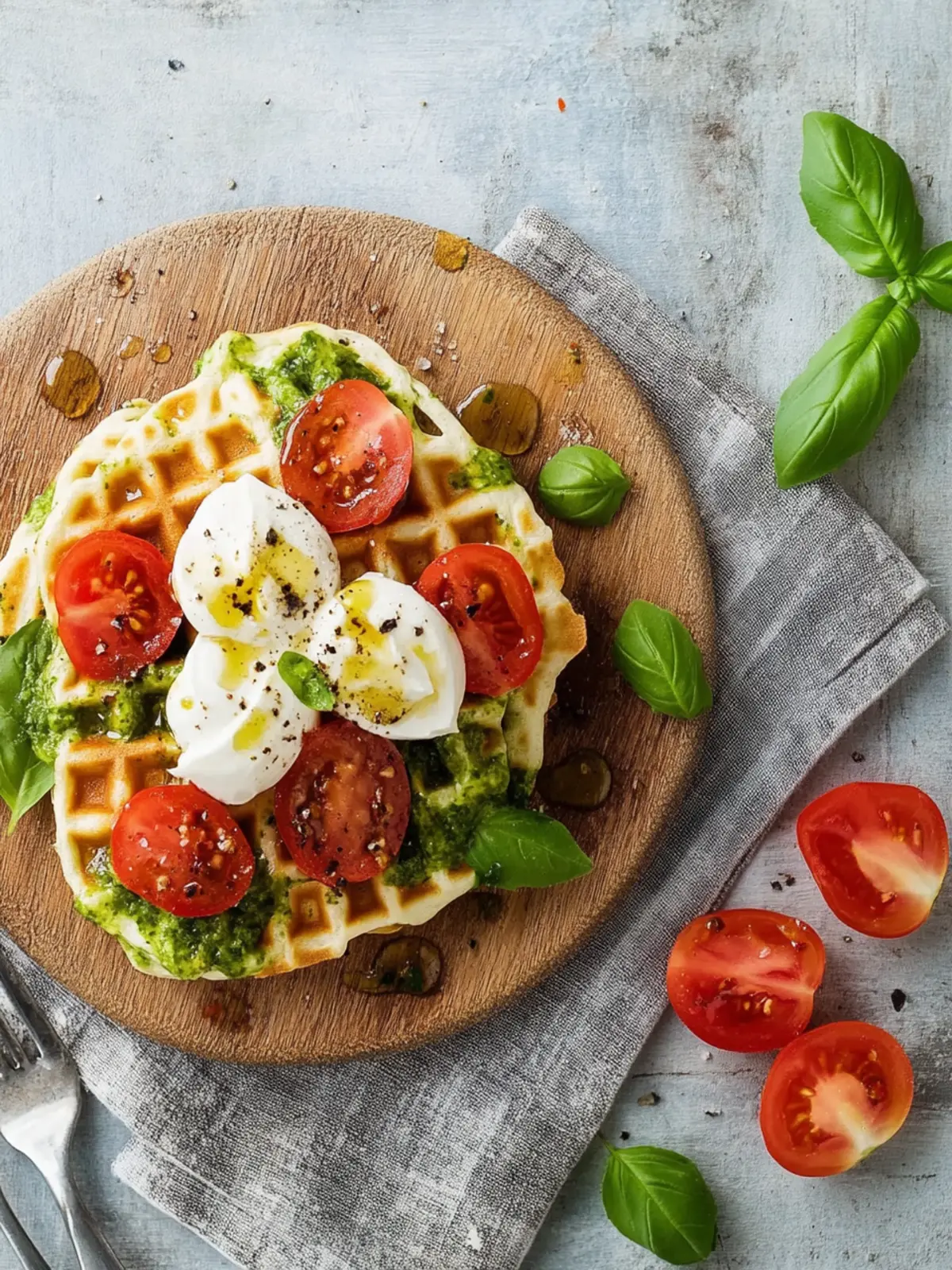 Caprese-Waffeln: Capri lässt grüßen