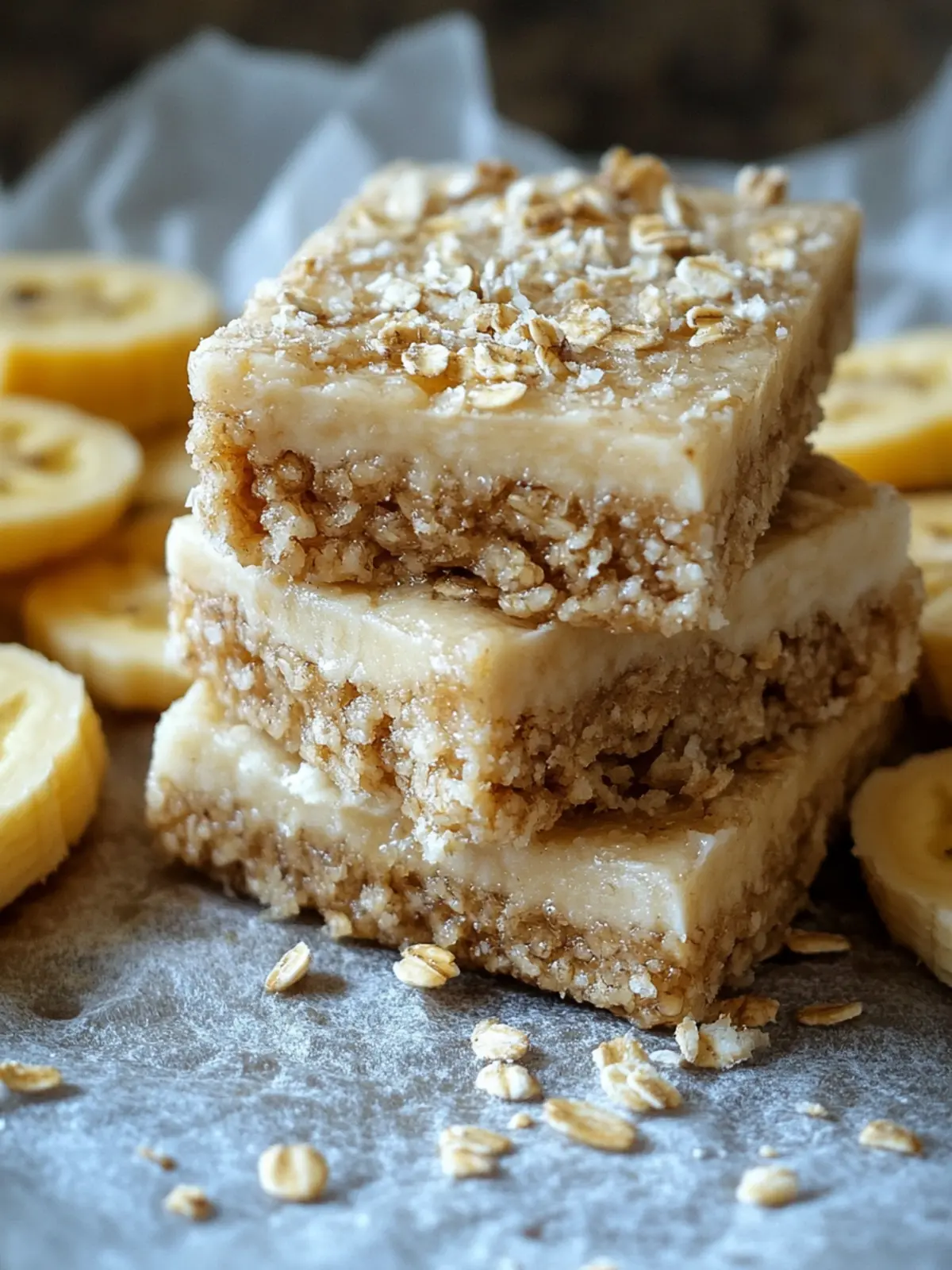 Nussige Bananen-Hafer-Riegel