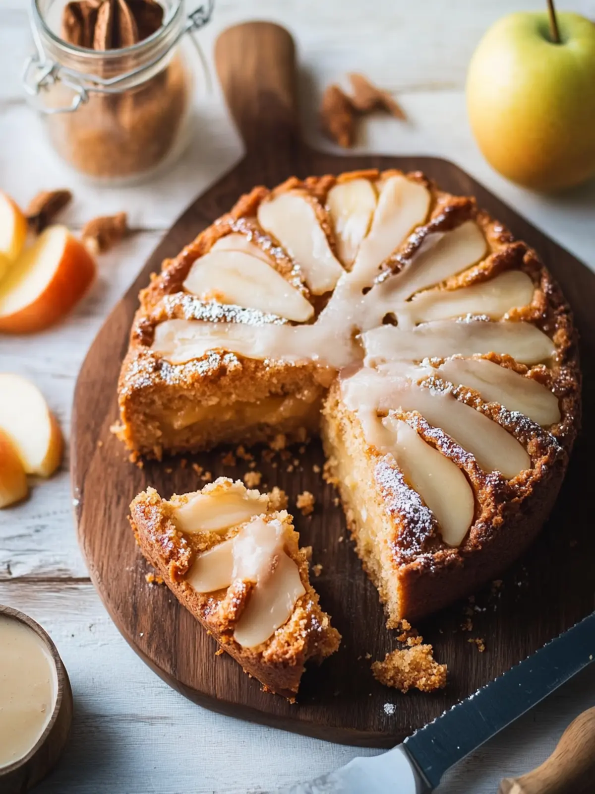 Veganer Apfelmuskuchen schnell und saftig