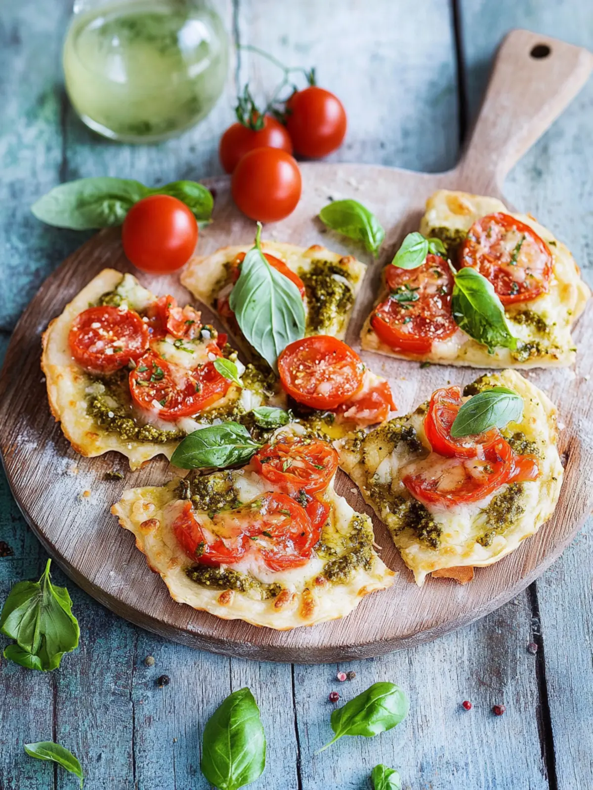 Pizzawaffeln mit Pesto rosso