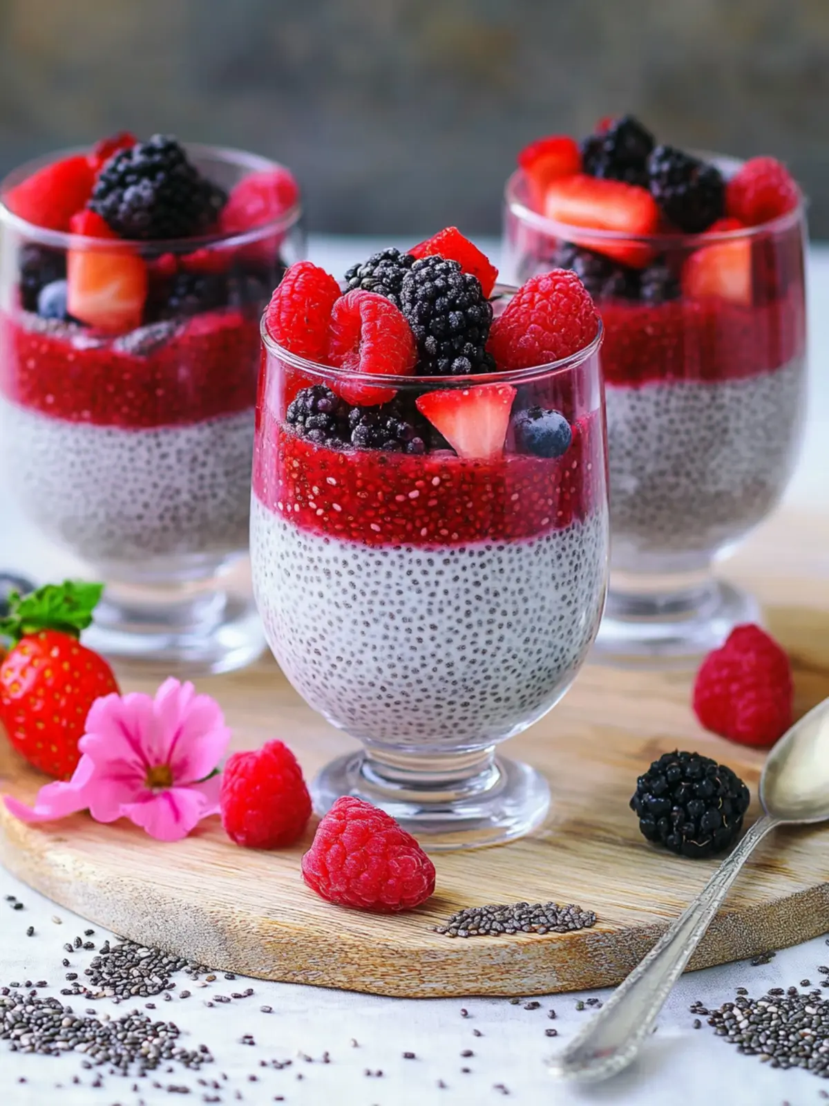Chia-Pudding mit Früchten