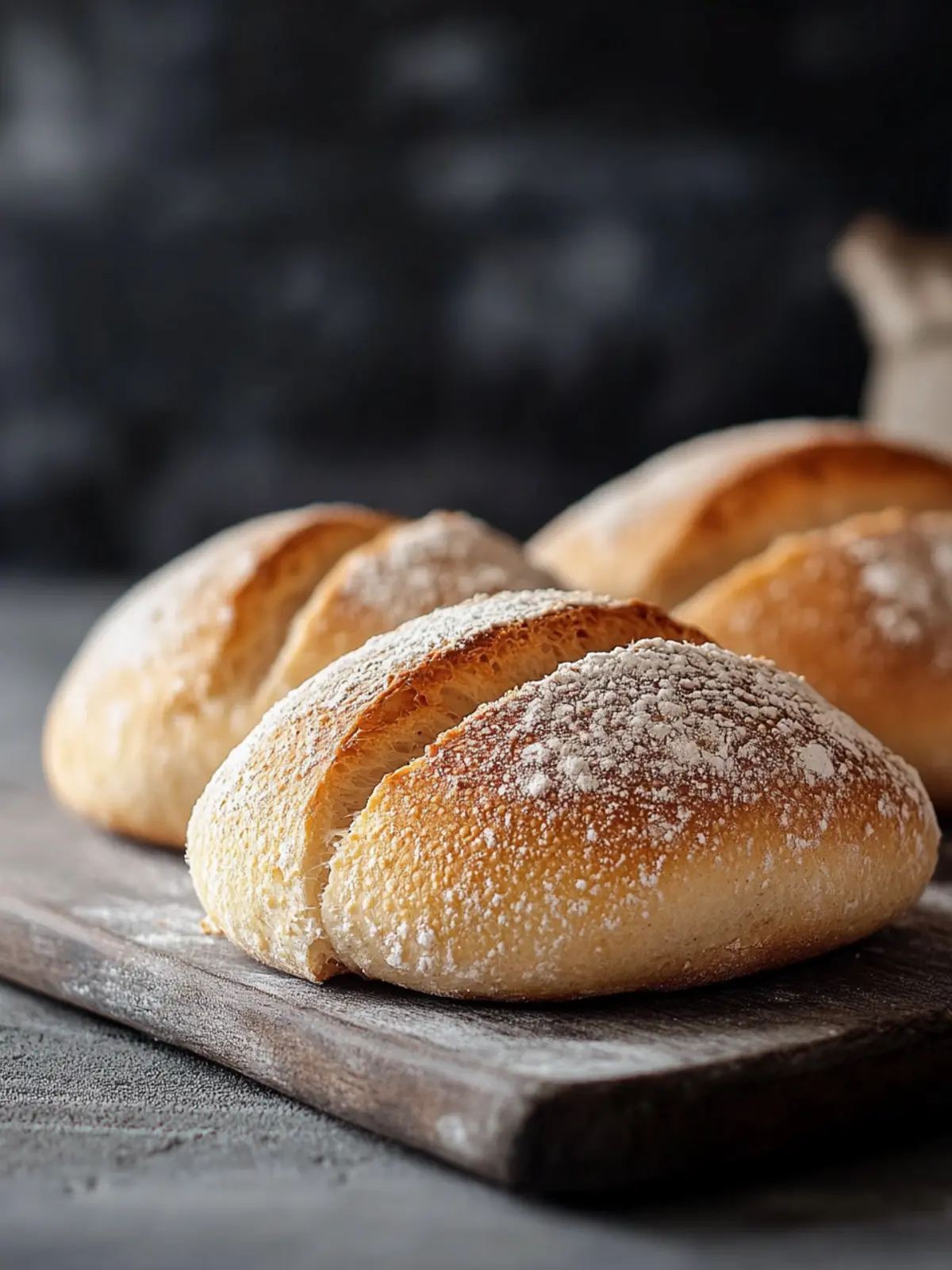4 Dinkel-Quark-Brötchen zum Aufbacken