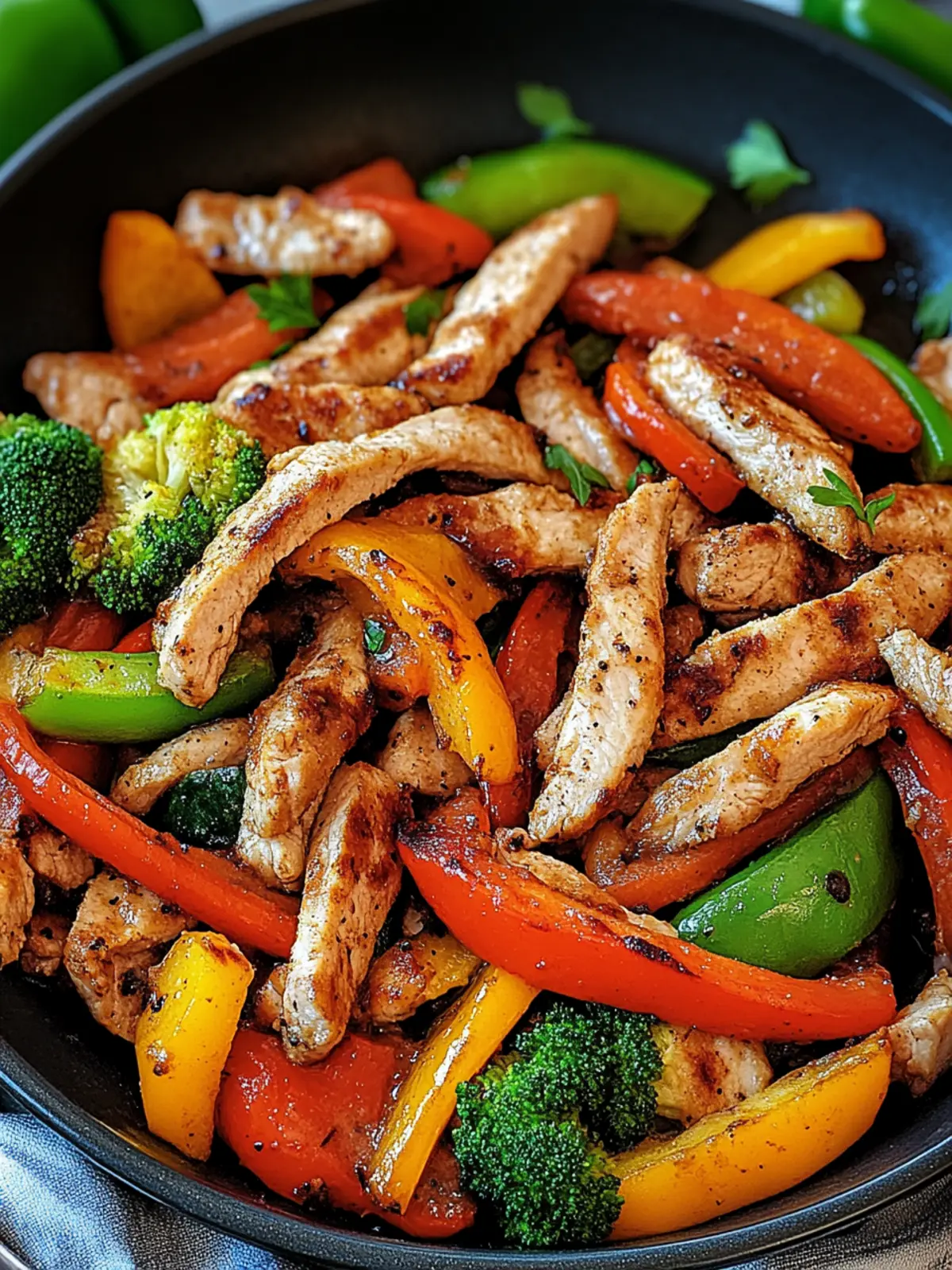 Low Carb Vegetable Pan with Turkey Strips