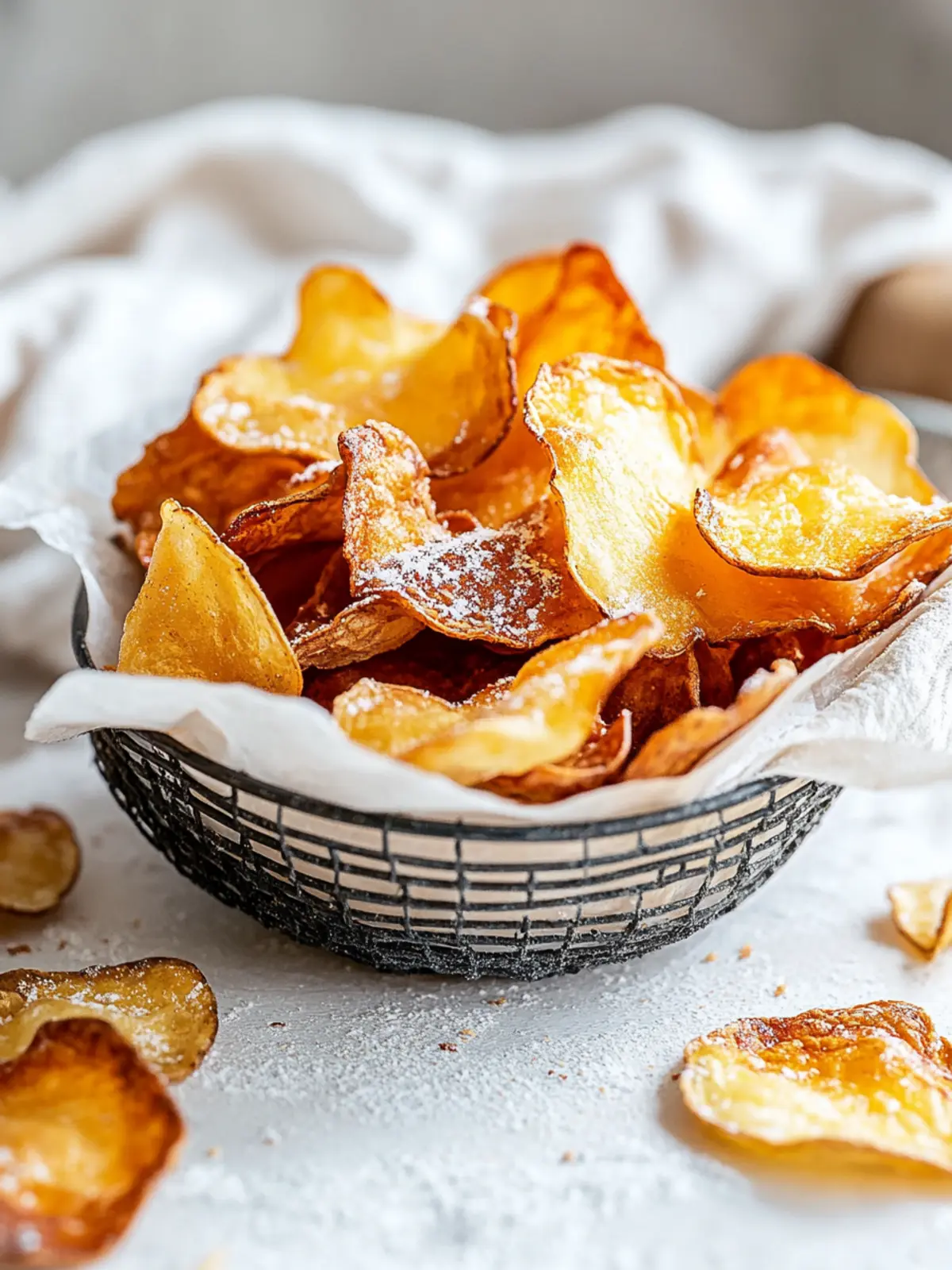 Kartoffelchips aus der Heißluftfritteuse
