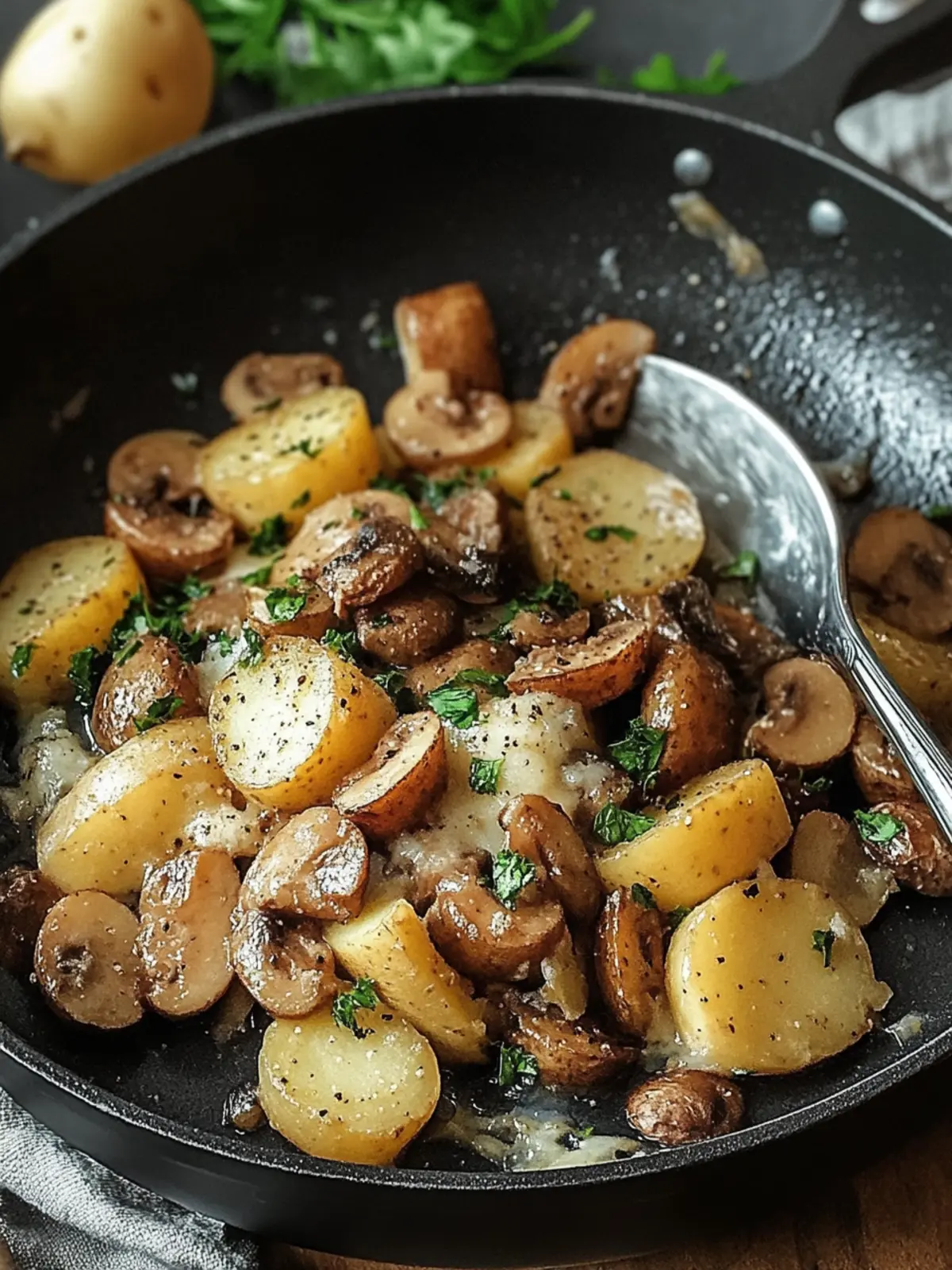Schnelle Kartoffel Pilz Speck Pfanne für Stressfreie Abende
