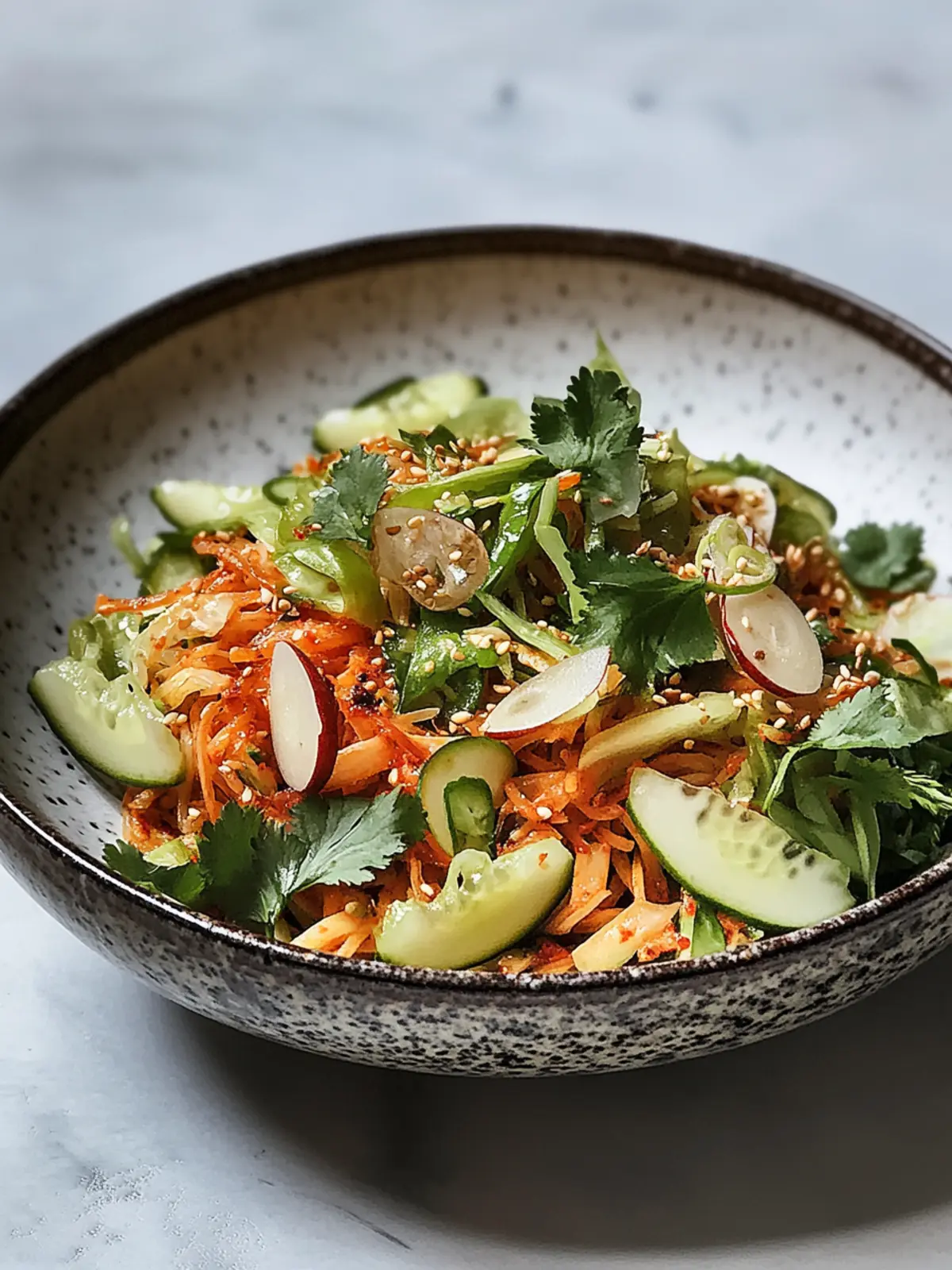 Koreanischer knuspriger Reissalat