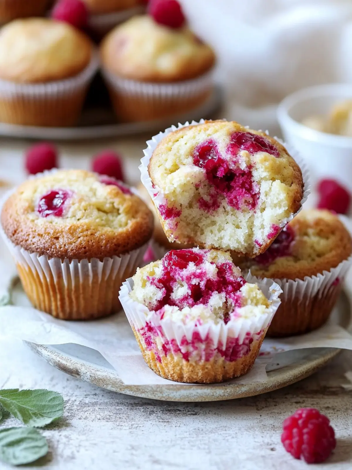 Die besten Himbeer-Weiße-Schokolade-Sauerteig-Muffins