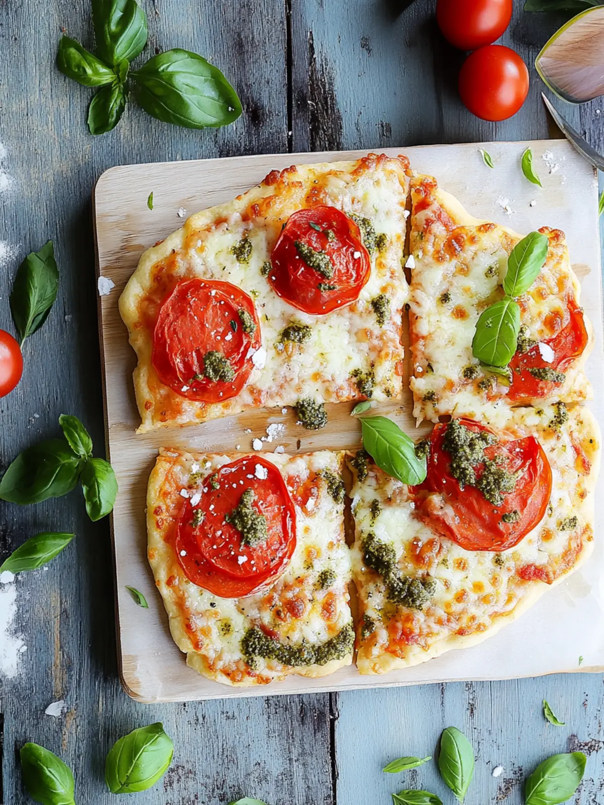 Pizzawaffeln mit Pesto rosso