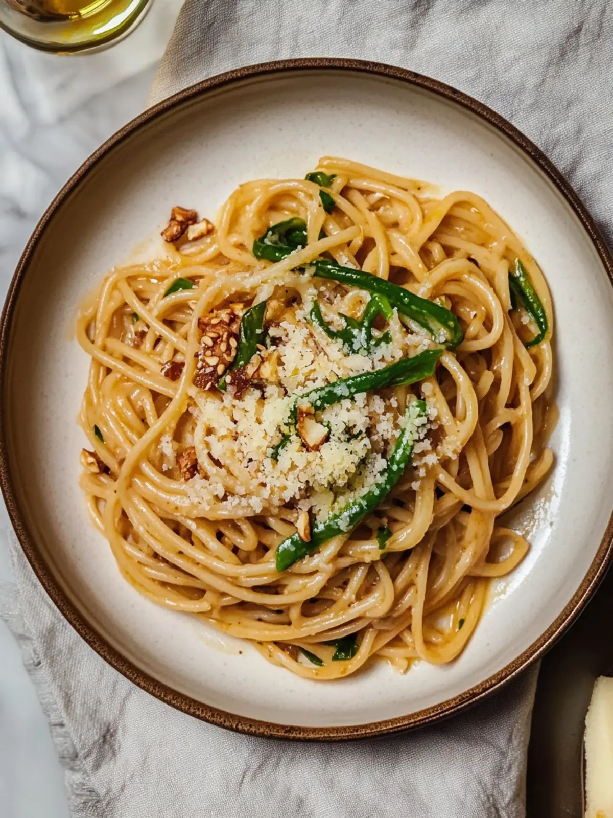 Pasta mit Miso und Parmesan