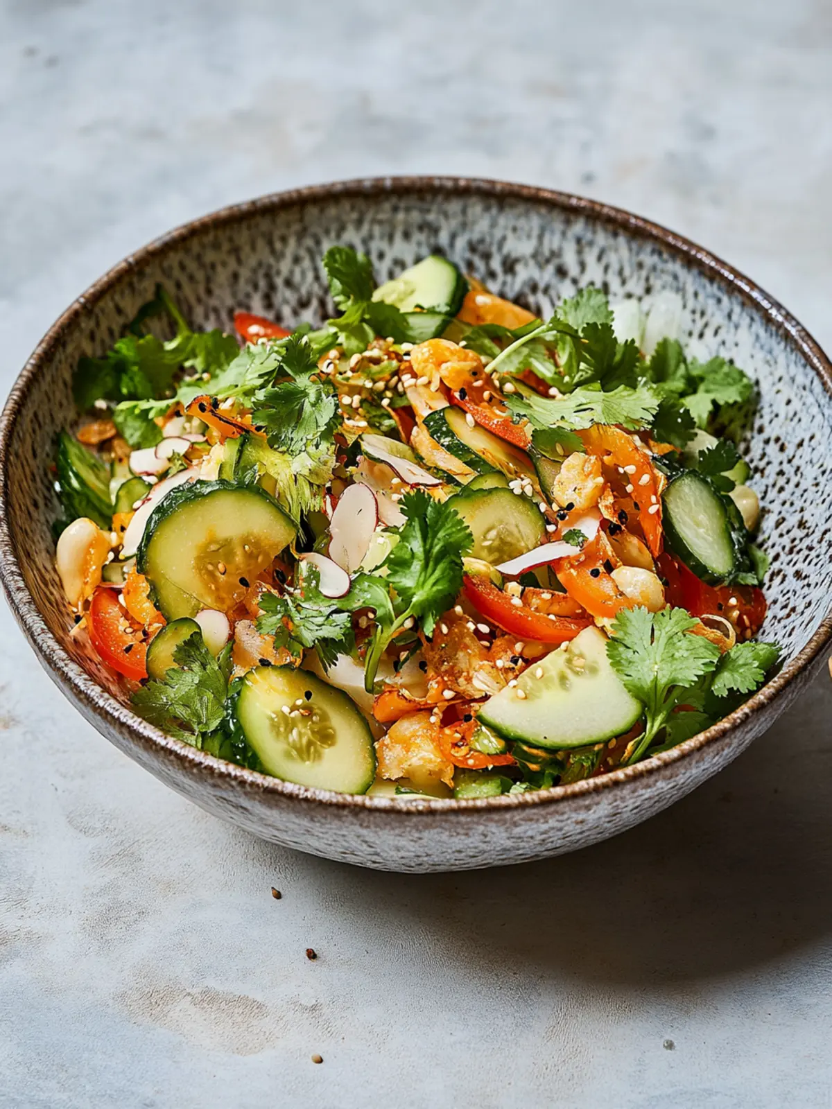 Koreanischer knuspriger Reissalat