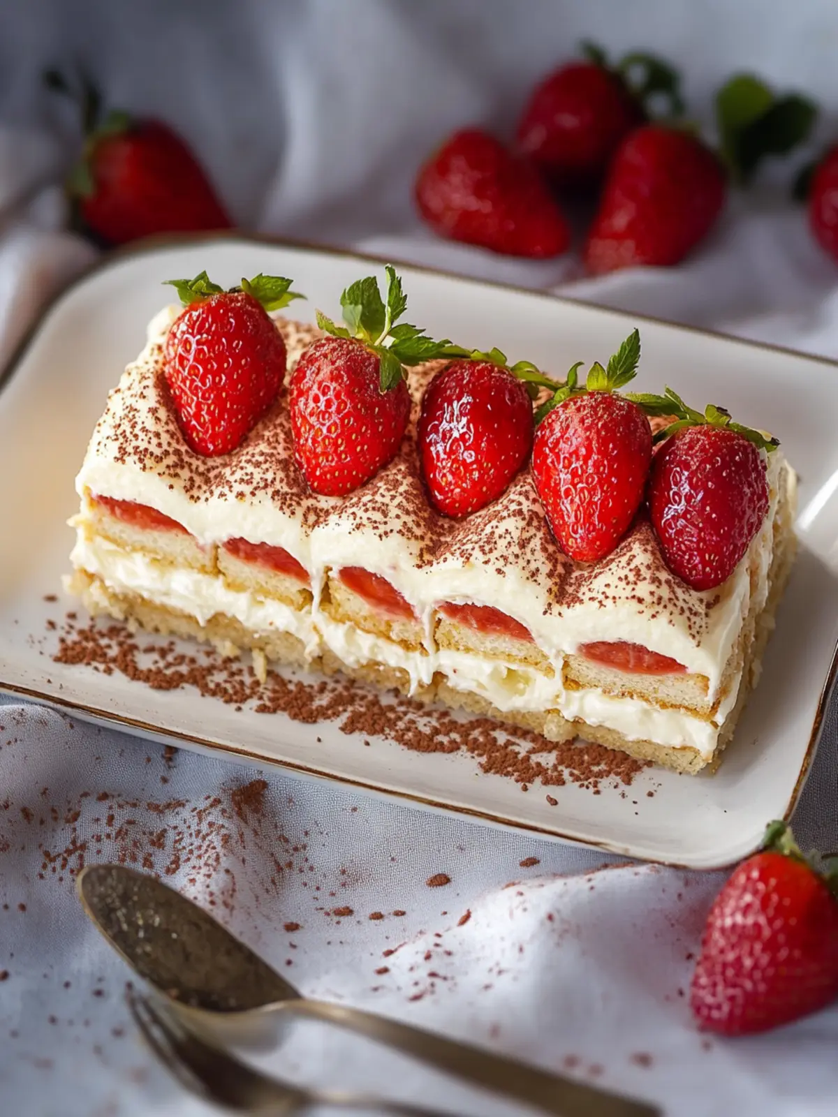 Erdbeer Vanille Tiramisu Dessert