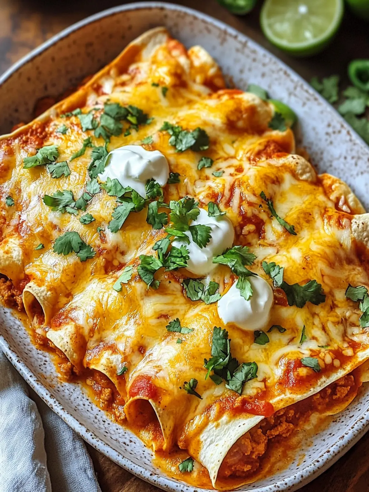 Leichte cremige Chili Enchiladas