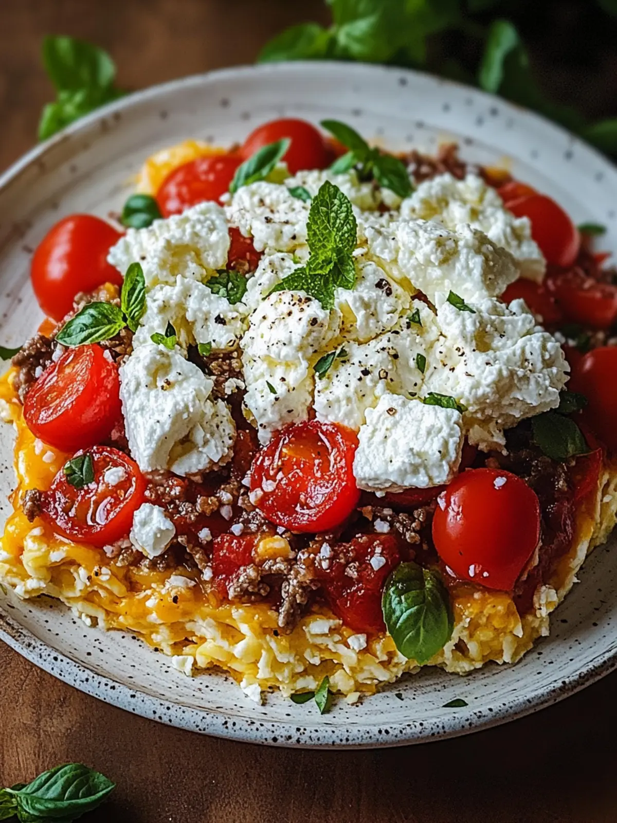 Griechischer Kritharaki-Hackauflauf mit Feta