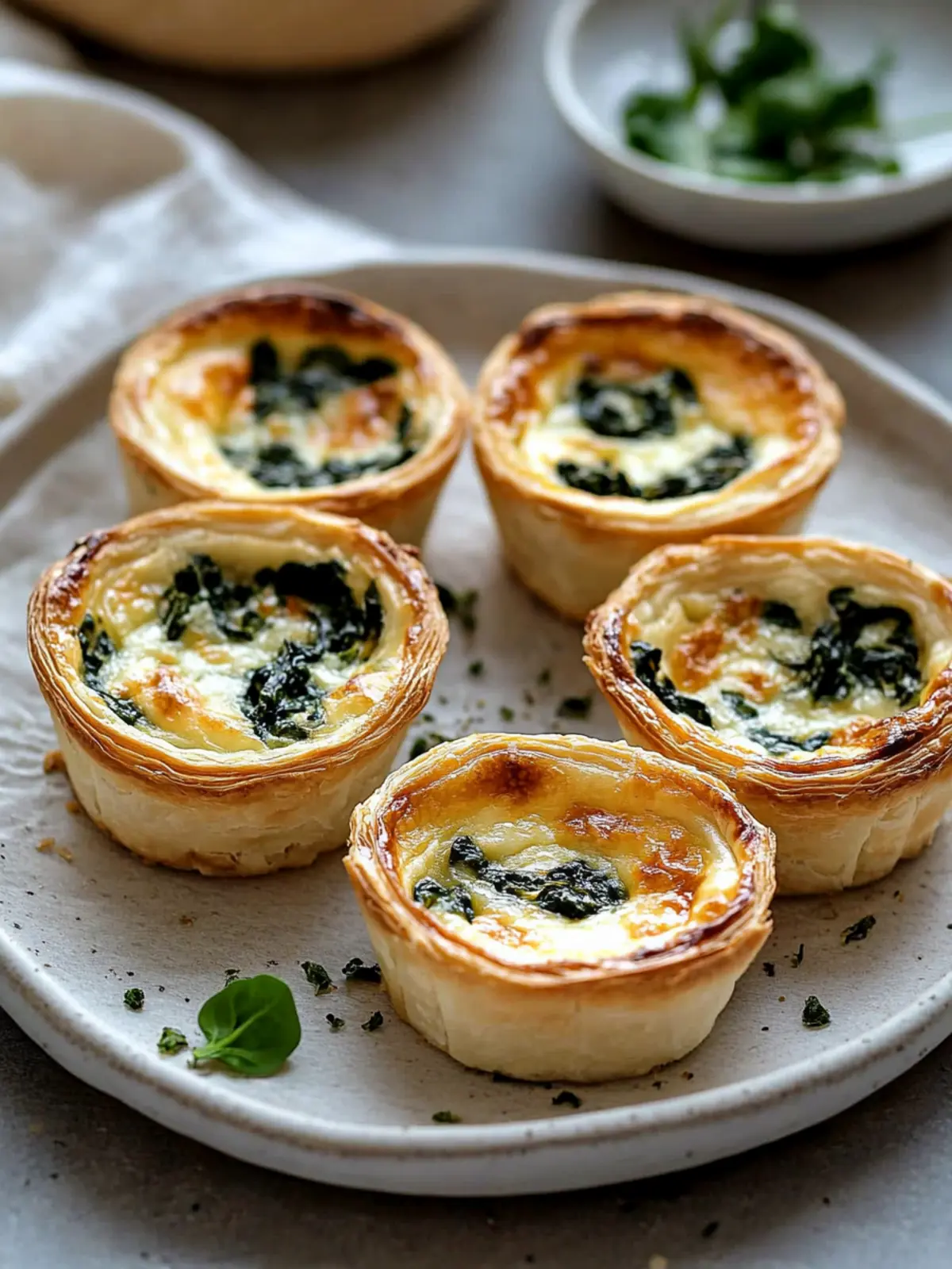 Mini-Quiches mit Spinat