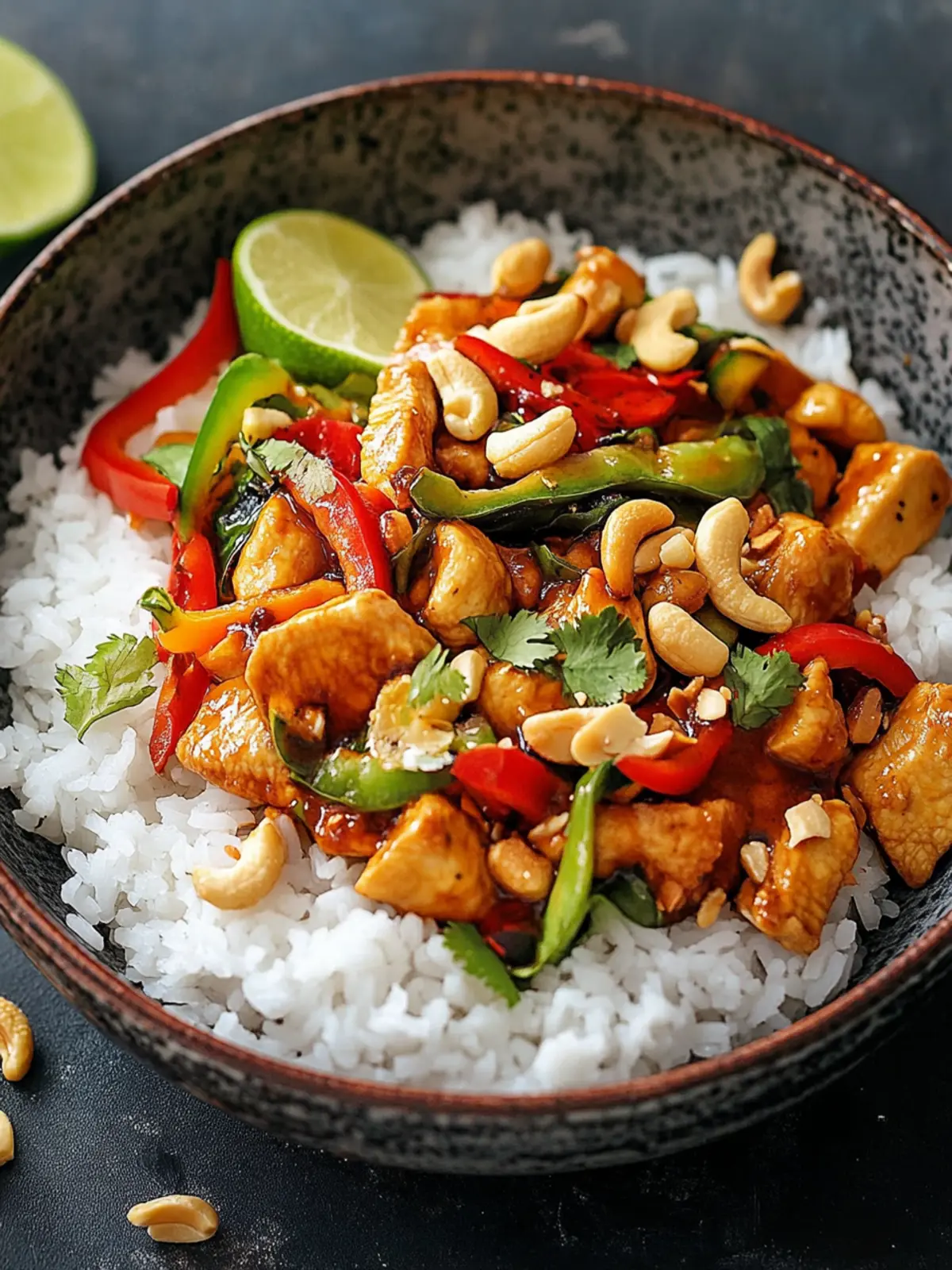 Thailändisches Cashew-Hühnchen