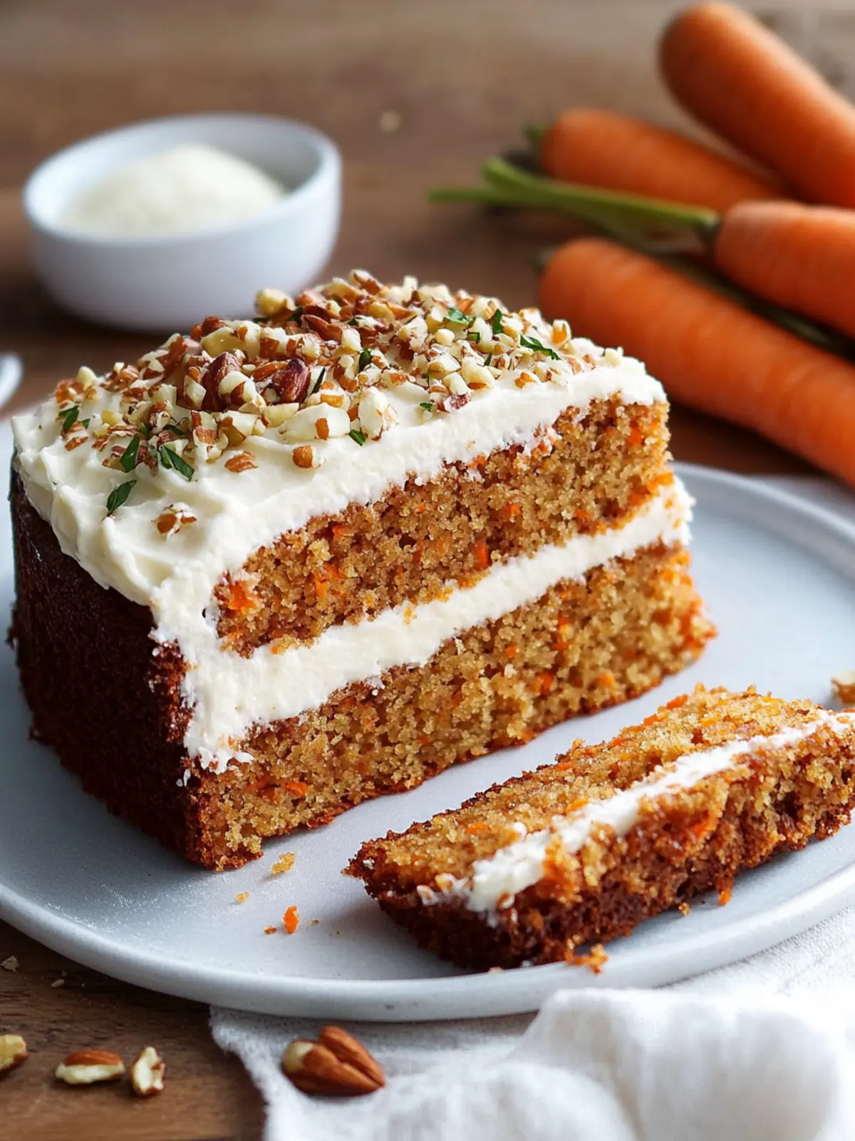 Carrot cake without flour: A low-carb wonder without gluten for sweet tooths