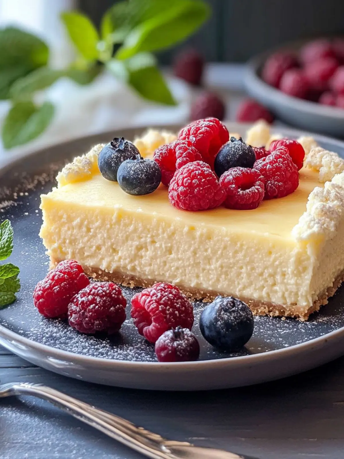 Cremiger Low-Carb-Käsekuchen