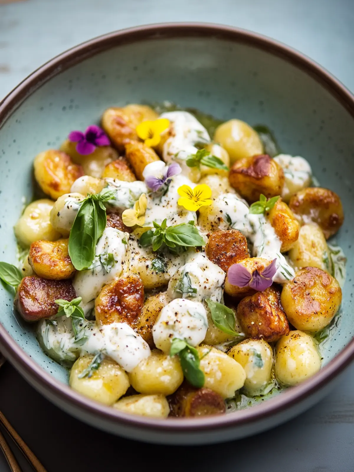 Knuspriger Gnocchi-Salat