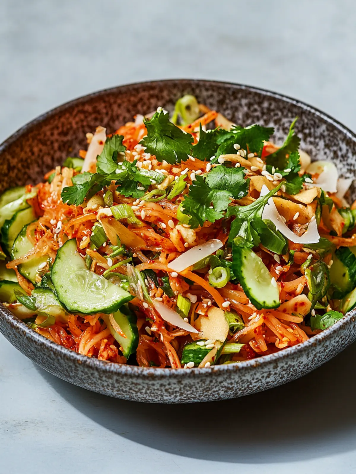 Koreanischer knuspriger Reissalat