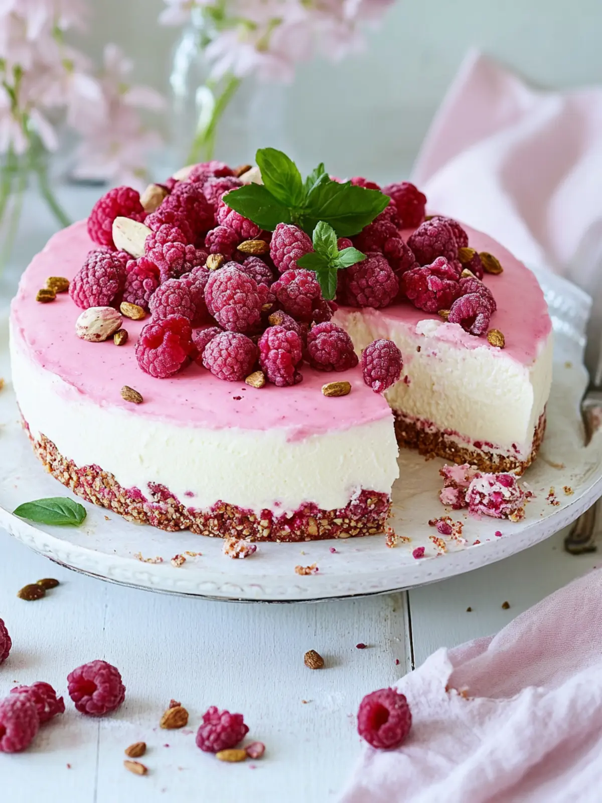 Himbeer-Pistazien-Torte