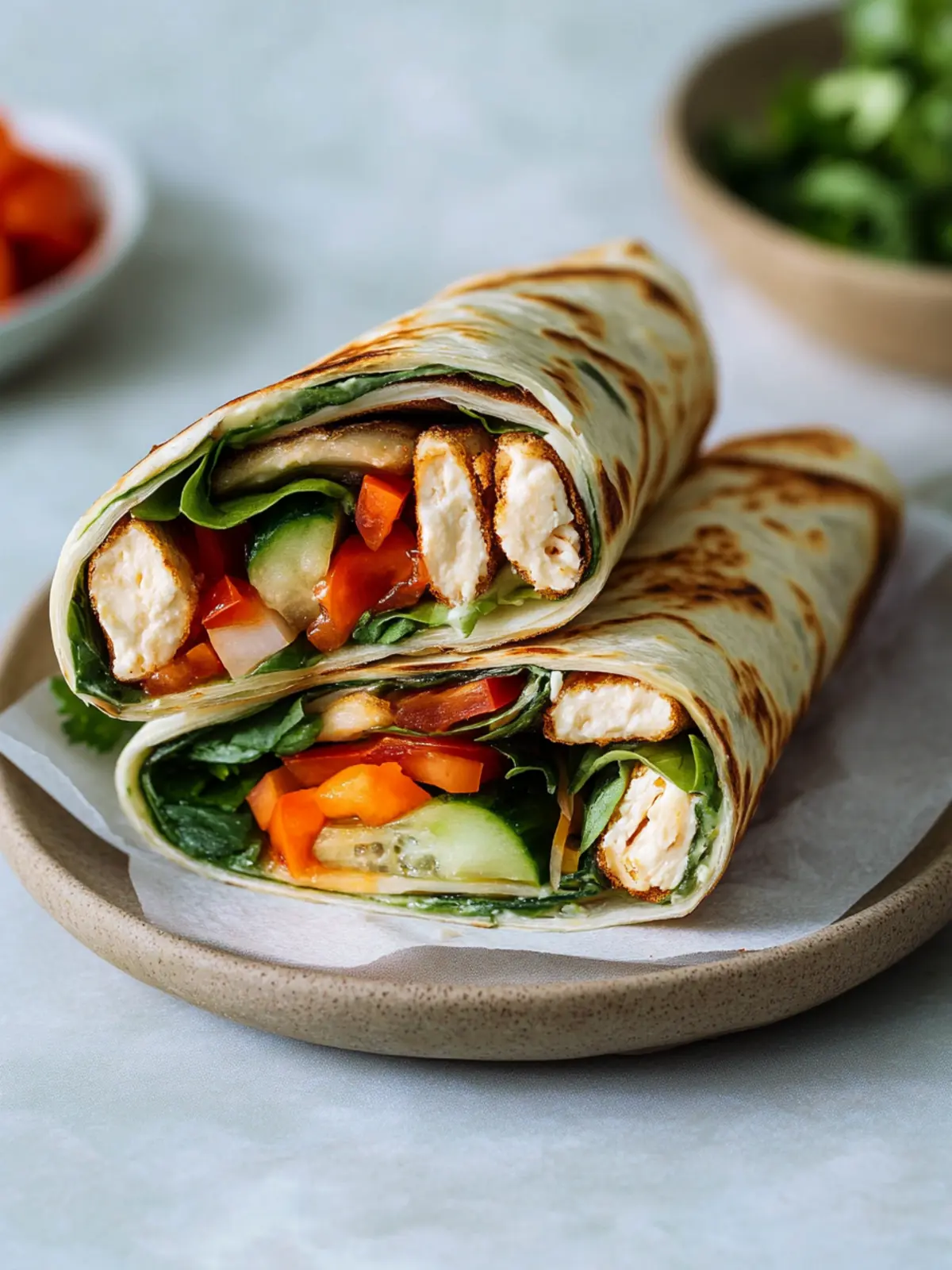 Protein-Hüttenkäse-Wrap