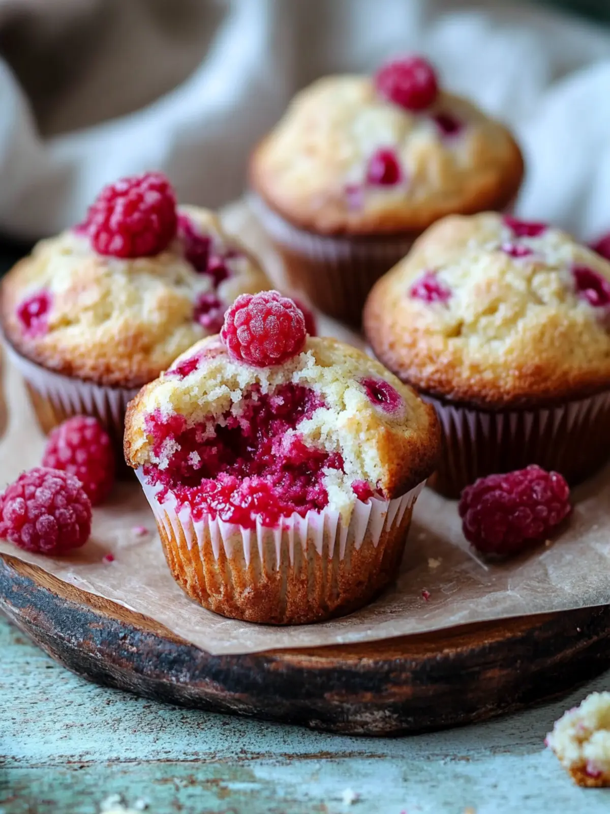 Die besten Himbeer-Weiße-Schokolade-Sauerteig-Muffins